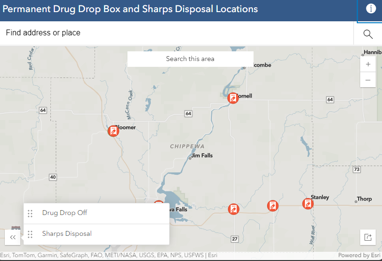 Permanent Drug Drop Box and Sharps Disposal Locations