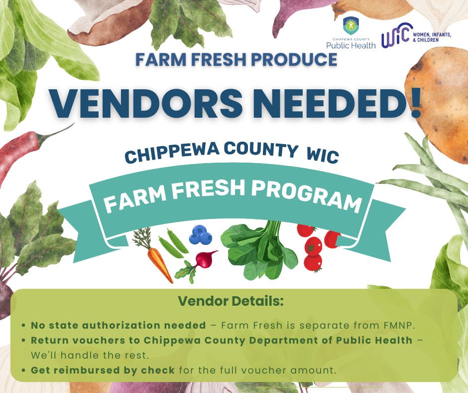 Farm Fresh Program: Vendors Needed Infographic